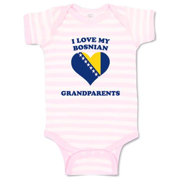 Baby Clothes I Love My Bosnian Grandparents Countries Baby Bodysuits Cotton
