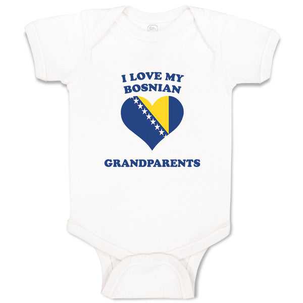 Baby Clothes I Love My Bosnian Grandparents Countries Baby Bodysuits Cotton