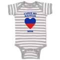 Baby Clothes I Love My Haitian Mom Countries Baby Bodysuits Boy & Girl Cotton
