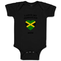 Baby Clothes I Love My Jamaican Mom Countries Baby Bodysuits Boy & Girl Cotton