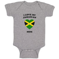 Baby Clothes I Love My Jamaican Mom Countries Baby Bodysuits Boy & Girl Cotton