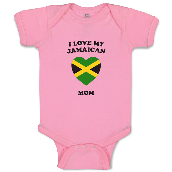 Baby Clothes I Love My Jamaican Mom Countries Baby Bodysuits Boy & Girl Cotton