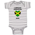 Baby Clothes I Love My Jamaican Mom Countries Baby Bodysuits Boy & Girl Cotton