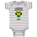 Baby Clothes I Love My Jamaican Mom Countries Baby Bodysuits Boy & Girl Cotton