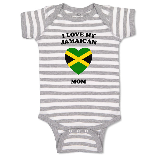 Baby Clothes I Love My Jamaican Mom Countries Baby Bodysuits Boy & Girl Cotton