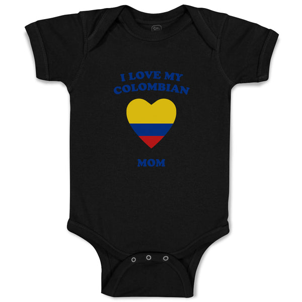 Baby Clothes I Love My Colombian Mom Countries Baby Bodysuits Boy & Girl Cotton