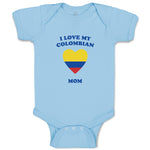 Baby Clothes I Love My Colombian Mom Countries Baby Bodysuits Boy & Girl Cotton