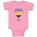 Baby Clothes I Love My Colombian Mom Countries Baby Bodysuits Boy & Girl Cotton