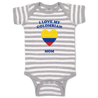 Baby Clothes I Love My Colombian Mom Countries Baby Bodysuits Boy & Girl Cotton