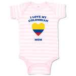 Baby Clothes I Love My Colombian Mom Countries Baby Bodysuits Boy & Girl Cotton