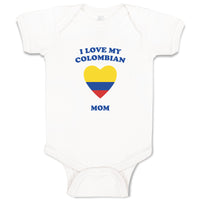 Baby Clothes I Love My Colombian Mom Countries Baby Bodysuits Boy & Girl Cotton