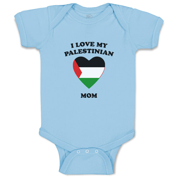 Baby Clothes I Love My Palestinian Mom Countries Baby Bodysuits Cotton