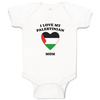 Baby Clothes I Love My Palestinian Mom Countries Baby Bodysuits Cotton