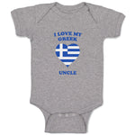 Baby Clothes I Love My Greek Uncle Countries Baby Bodysuits Boy & Girl Cotton