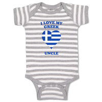 Baby Clothes I Love My Greek Uncle Countries Baby Bodysuits Boy & Girl Cotton