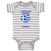 Baby Clothes I Love My Greek Uncle Countries Baby Bodysuits Boy & Girl Cotton