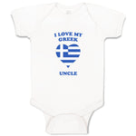 Baby Clothes I Love My Greek Uncle Countries Baby Bodysuits Boy & Girl Cotton