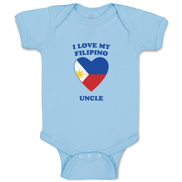 Baby Clothes I Love My Filipino Uncle Countries Baby Bodysuits Boy & Girl Cotton