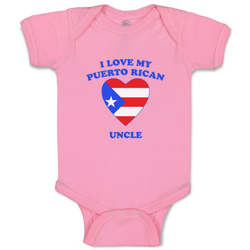 Baby Clothes I Love My Puerto Rican Uncle Countries Baby Bodysuits Cotton