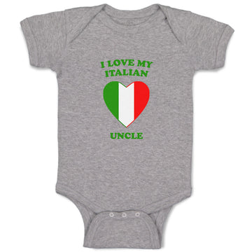 Baby Clothes I Love My Italian Uncle Countries Baby Bodysuits Boy & Girl Cotton