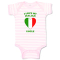 Baby Clothes I Love My Italian Uncle Countries Baby Bodysuits Boy & Girl Cotton