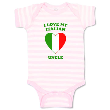 Baby Clothes I Love My Italian Uncle Countries Baby Bodysuits Boy & Girl Cotton