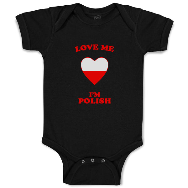 Baby Clothes Love Me I'M Polish Countries Baby Bodysuits Boy & Girl Cotton