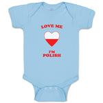 Baby Clothes Love Me I'M Polish Countries Baby Bodysuits Boy & Girl Cotton