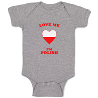 Baby Clothes Love Me I'M Polish Countries Baby Bodysuits Boy & Girl Cotton