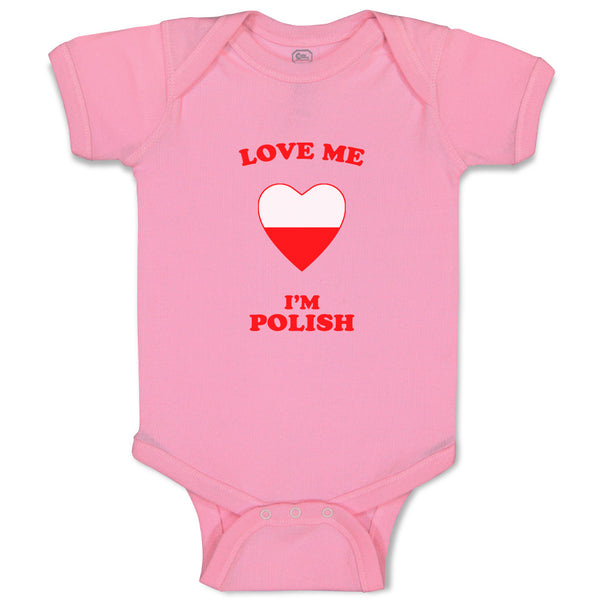 Baby Clothes Love Me I'M Polish Countries Baby Bodysuits Boy & Girl Cotton