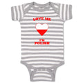 Baby Clothes Love Me I'M Polish Countries Baby Bodysuits Boy & Girl Cotton