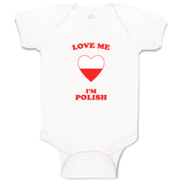 Baby Clothes Love Me I'M Polish Countries Baby Bodysuits Boy & Girl Cotton
