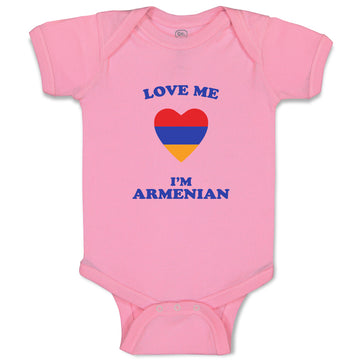 Baby Clothes Love Me I'M Armenian Countries Baby Bodysuits Boy & Girl Cotton