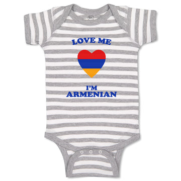 Baby Clothes Love Me I'M Armenian Countries Baby Bodysuits Boy & Girl Cotton