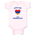 Baby Clothes Love Me I'M Armenian Countries Baby Bodysuits Boy & Girl Cotton