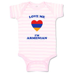 Baby Clothes Love Me I'M Armenian Countries Baby Bodysuits Boy & Girl Cotton