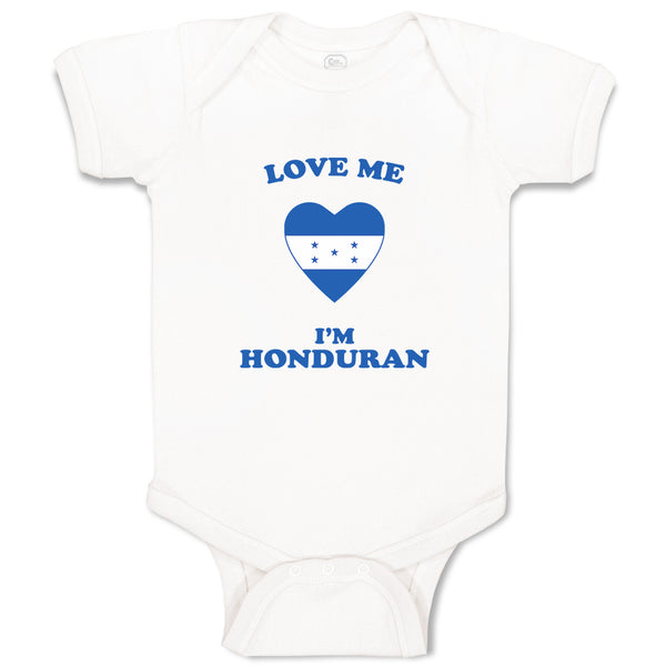 Baby Clothes Love Me I'M Honduran Countries Baby Bodysuits Boy & Girl Cotton