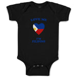 Baby Clothes Love Me I'M Filipino Countries Baby Bodysuits Boy & Girl Cotton