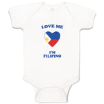 Baby Clothes Love Me I'M Filipino Countries Baby Bodysuits Boy & Girl Cotton