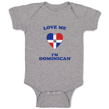 Baby Clothes Love Me I'M Dominican Countries Baby Bodysuits Boy & Girl Cotton