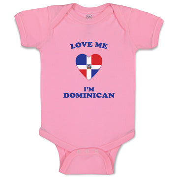 Baby Clothes Love Me I'M Dominican Countries Baby Bodysuits Boy & Girl Cotton