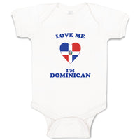 Baby Clothes Love Me I'M Dominican Countries Baby Bodysuits Boy & Girl Cotton