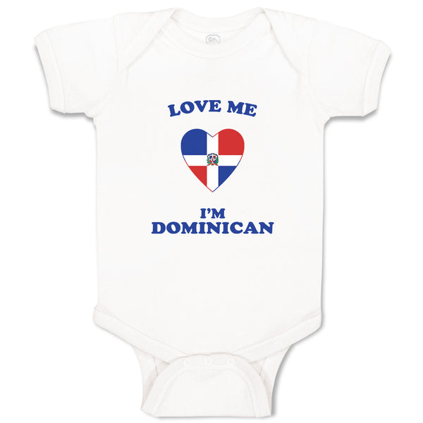 Baby Clothes Love Me I'M Dominican Countries Baby Bodysuits Boy & Girl Cotton