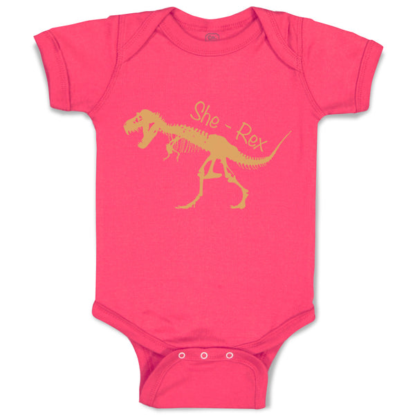 Baby Clothes She-Rex Dinosaurus Dino Trex Girl Baby Bodysuits Boy & Girl Cotton