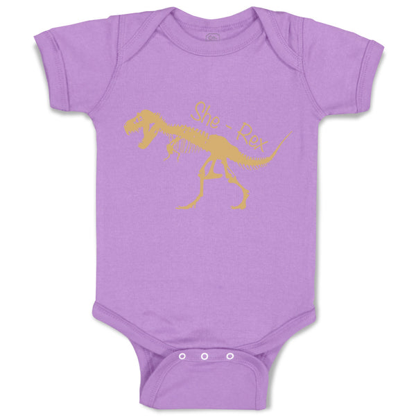 Baby Clothes She-Rex Dinosaurus Dino Trex Girl Baby Bodysuits Boy & Girl Cotton