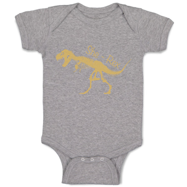 Baby Clothes She-Rex Dinosaurus Dino Trex Girl Baby Bodysuits Boy & Girl Cotton