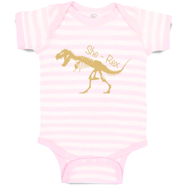 Baby Clothes She-Rex Dinosaurus Dino Trex Girl Baby Bodysuits Boy & Girl Cotton