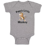 Baby Clothes Papa's Little Monkey Animals Zoo Baby Bodysuits Boy & Girl Cotton