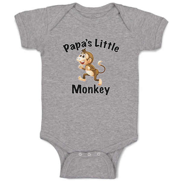 Baby Clothes Papa's Little Monkey Animals Zoo Baby Bodysuits Boy & Girl Cotton