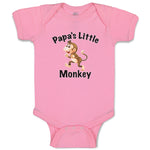 Baby Clothes Papa's Little Monkey Animals Zoo Baby Bodysuits Boy & Girl Cotton